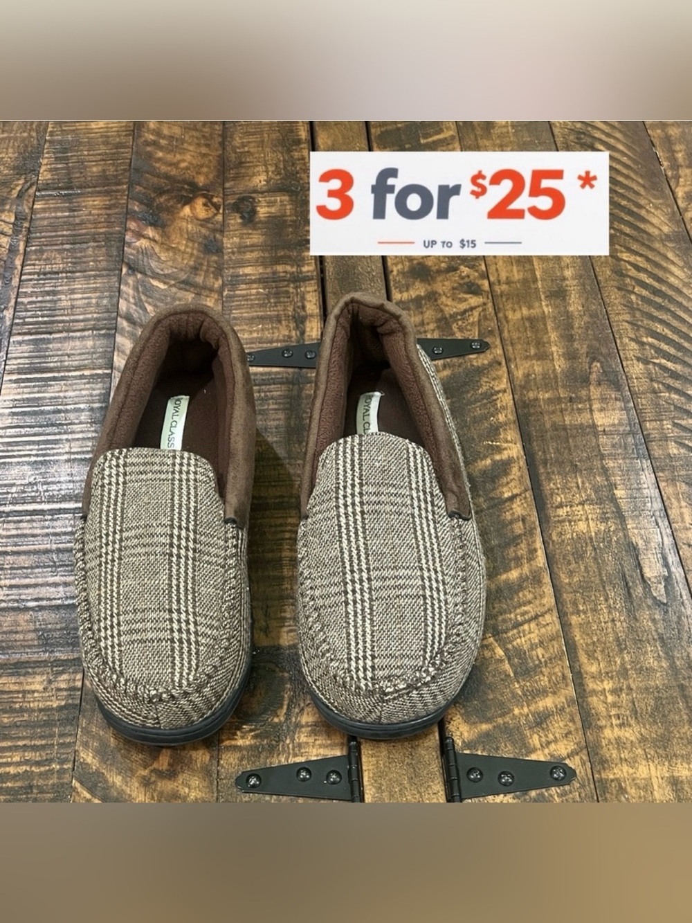 Plaid Slip-On Loafer slippers